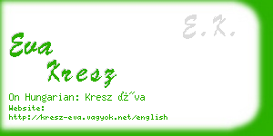 eva kresz business card